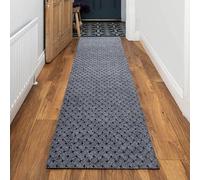 eXtreme Carpet Runner for Hallways, Kitchen, & Living Room | Sturdy, Washable, & Lightweight Custom Length Narrow Rug Runner | Non-Slip Rubber Backed 66cm Wide x 152cm Long Runner - Vectra Grey