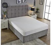 eXtreme Comfort Budget Memory Sprung Mattress - Quilted Cooltouch Straight Line Top Panel - White - 1 - European Double Mattress (140cm x 200cm)