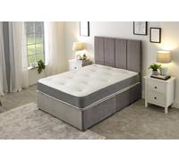eXtreme Comfort Cooltouch Core Tufted Mattress - 9" Deep, Memory Fibre & Spring Support - Grey - 1 - European King Size Mattress (160cm x 200cm)