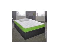 eXtreme Comfort Ltd Cooltouch Colours White Wave Hybrid Memory Foam & Pinna-Coil Innerspring Mattress With Green Border | Size: EU Double eXtreme Comfort Ltd Light Green EU Double