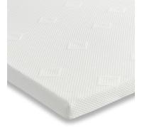 Extreme Comfort Quilted Fabric Mattress Topper, Memory foam mattress topper with removable zip and cover and elastic straps (7.5 cm, 80x200cm Mattress Topper)