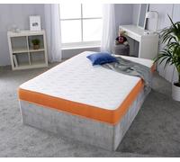 eXtreme Comfort Shorty Memory Foam Sprung Mattress - Coil Springs & Memory Foam Layer - Orange - 1 - European Small Single Mattress (80cm x 200cm)