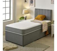 eXtreme Comfort Sirocco Airflow Grey 18cms Deep Hybrid Spring & Memory Fibre Mattress - Grey - 1 - European Single Mattress (90cm x 200cm)