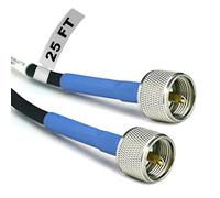 Extreme Consumer Products ECP Cable Experts RG-8X Coax Cable - 25 FT PL259 M/M Connectors - Heavy Duty Indoor/Outdoor Weatherproof Jumper Cables - CB, Ham Radio, Short Wave Radio - HF, VHF, UHF