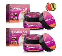 Extreme Dark Intensive Tanning Luxe Gel, Peach/Watermelon Tanning Gel, Tanning Accelerator Lotion, Intensive Tanning Luxe Cream, Dark Tanning Gel Achieve A Natural Tan Skin (Watermelon-2Pcs)
