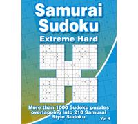 Extreme Difficult Samurai Sudoku Puzzles for Adults: Very Hard Sudoku Puzzle Book with 210 Samurai Style Puzzles for Professionals