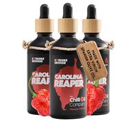 Extreme Edition Carolina Reaper Chilli - Made with Spanish Extra Virgin Olive Oil & Red Peppers - Extra Hot Buffalo Sauce by The Chilli Oil Company, 3-Pack