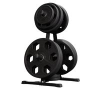 EXTREME FITNESS Olympic Rubber Weight Plates Sets 157.5kg Storage Rack Gym 2"
