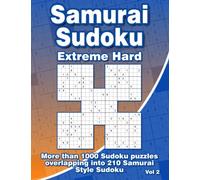 Extreme Hard Samurai Sudoku Puzzle Book Large Print: Very Difficult Sudoku Puzzle Book with 210 Samurai Style Puzzles for Professionals