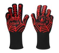 Extreme Heat Resistant Grill/BBQ Gloves | Premium Insulated Durable Fireproof Kitchen Mitts Designed for Cooking, Grilling, Frying, Baking | Indoor/Outdoor Accessories for Men & Women