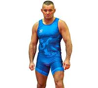 EXTREME HOBBY wrestling singlet for men WRESTLING - professional wrestling gear, men’s wrestling singlet, wrestling suit, color: blue, size: L