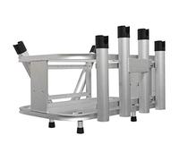 Extreme Max 3005.4257 Aluminum Jet Ski PWC Fishing Rod Rack and Cooler Combo - Compatible with RotoPax Fuel Can Mounts