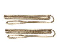 Extreme Max 3006.2165 BoatTector 3/8" x 6' Premium Double Braid Nylon Fender Line Pair, White & Gold