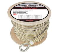 Extreme Max 3006.2273 BoatTector Double Braid Nylon Anchor Line with Thimble - 5/8" x 200', White & Gold