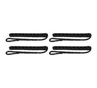 Extreme Max 3006.3412 BoatTector Premium Double Braid Nylon Fender Line Value 4-Pack - 3/8" x 6', Black with Reflective Tracer