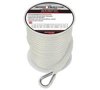 Extreme Max 3006.3458 BoatTector Solid Braid MFP Anchor Line with Thimble - 1/2" x 100', White