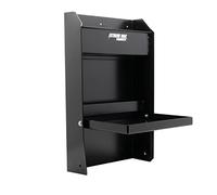 Extreme Max 5001.6119 Junior Aluminum Work Station Storage Cabinet Flip-Out Work Tray with Paper Towel Rack Organizer for Enclosed Race Trailer Shop Garage Storage - Black