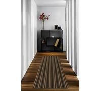 eXtreme MODERN MACHINE WASHABLE ANTI SLIP KITCHEN UTILITY HALL LONG RUNNER DOOR MAT RUG (Chocolate, 240 x 67cm runner)