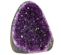 Extreme Rocks & Fossils Amethyst Cluster - .5 to 1 lb. Cluster with Polished Edges. Powerful, Deep Purple Crystals. Geode from Uruguay