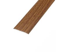 eXtreme Self Adhesive Flat Threshold Strip | 8ft Stick-Down Transition Strip for Laminate, Tile, Wood, and Lino Flooring | Waterproof, Dirt-Resistant, and Sturdy Door Threshold Bar - Dark Oak