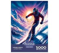 Extreme Skiing 1000 Piece Jigsaw Puzzles for Adults Impossible Beautiful Home Decoration Challenge High Difficulty 70x50cm/1000pcs