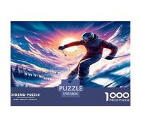 Extreme Skiing 1000 Pieces Jigsaws for Adults Fun, Challenging & Brainteasing Birthday Gifts for Women And Man Challenge High Difficulty 38x26cm/1000pcs