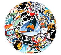 Extreme Sports Stickers for Boys Girls Teens Adults, Popular Waterproof Vinyl Stickers for Phone Laptop Flasks Water Bottle Luggage Cup Bike Car Notebook, Trendy Decals Pack[Extreme Sports -50Pcs]