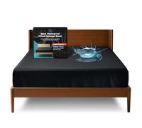 Extreme Super King Waterproof Fitted Sheet, 100% Black Mattress Protector, 35 cm Deep Pocket, Safe with Oil, Water-Based, & Silicone-Based Massage Products, Machine Washable, Noiseless, Hypoallergenic