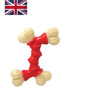 Extreme Toughness Double Bone Dog Chew Toy - Durable Bacon Flavor, Medium