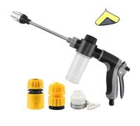 Extreme Water Pressure Tool, Pressure Washer, Blast Away Dirt Instantly Stainless Steel Universal Hose Fit, Tool Free Install for Patio Car (D)