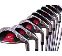 Extreme X5 Wide Sole iBRID Iron Set Senior Men's Complete 8-Piece Iron Set (4-SW) Right Handed Senior Flex A Flex Club with Premium Men's Arthritic Grip