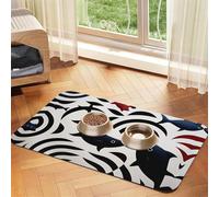 Extremely Delicate Atlantic cod Pet Feeding Mat Dog Cat Eating Food Absorbent Leather Tablecloth for and Water Bowl Waterproof No Stains Quick Dry Non-Slip 17.72 * 11.8IN