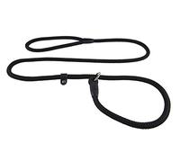 Extremely Durable Dog Rope Leash, Slip on Premium Soft Nylon Lead, Strong, Sturdy Comfortable Leash Supports the Strongest Pulling Small Medium Large Dogs (1.0 Medium, Black)
