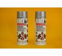 Extremely High Temperature Paint SILVER 400ml E-TECH XHT Car Engine Exhaust 2Pcs