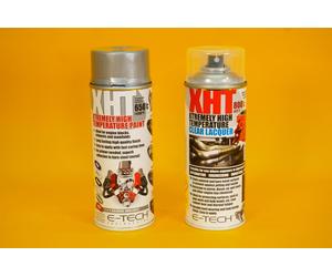 Extremely High Temperature Paints VARIOUS COLOURS & Clear Lacquer 400ml E-TECH