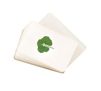 Extremely Rare LAMINATED REAL GENUINE SEVEN Leaf Clover Shamrock Trifolium repens - CERTIFIED
