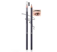 Extremely Slim Full Line Eyebrow Pencil for Precise Definition & Fine Lines - Waterproof Natural Brown Smudge Proof Makeup with Spoolie Brush for Shaping & Filling Sparse Brows