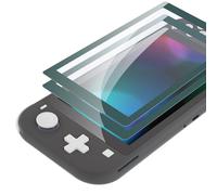 eXtremeRate 2 Pack Hunter Green Border Transparent HD Clear Saver Protector Film, Tempered Glass Screen Protector for Nintendo Switch Lite [Anti-Scratch, Anti-Fingerprint, Shatterproof, Bubble-Free]