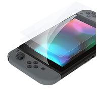 eXtremeRate 2 Pack Transparent Clear Border Transparent HD Clear Saver Protector Film, Tempered Glass Screen Protector for Nintendo Switch - Anti-Scratch, Anti-Fingerprint, Shatterproof, Bubblefree