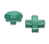 eXtremeRate 2Pcs Metalic Aque Green Magnetic Stainless Steel D-Pads, for Xbox Elite 1/2 Controller Replacement Parts Directional Pad Button Kits for Xbox One Elite & Xbox One Elite Series 2 Controller