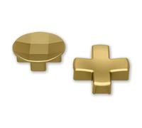 eXtremeRate 2Pcs Metalic Hero Gold Magnetic Stainless Steel D-Pads, for Xbox Elite 1/2 Controller, Replacement Parts Directional Pad Button Kits for Xbox One Elite & Xbox One Elite Series 2 Controller