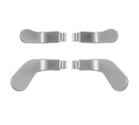 eXtremeRate 4 pcs Metal Silver Stainless Steel Paddles, Replacement Video Games Accessories Kits Interchangeable Hair Trigger Locks for Xbox One Elite, Xbox Elite Series 2 & Elite 2 Core Controller