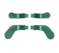 eXtremeRate 4 pcs Metallic Aqua Green Stainless Steel Paddles, Replacement Interchangeable Hair Trigger Locks for Xbox One Elite, Xbox Elite Series 2 & Elite 2 Core Controller