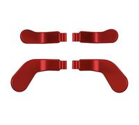 eXtremeRate 4 pcs Metallic Scarlet Red Stainless Steel Paddles, Replacement Interchangeable Hair Trigger Locks for Xbox One Elite, Xbox Elite Series 2 & Elite 2 Core Controller