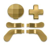 eXtremeRate 6 in 1 Metallic Hero Gold Magnetic Stainless Steel D-pads Replacement Back Paddles for Xbox Elite V1/V2 Controller Direction Keys Back Buttons for Xbox Elite & Elite Series 2 Controller