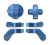 eXtremeRate 6 in 1 Metallic Neptune Blue Magnetic Stainless Steel D-pads Replacement Back Paddles for Xbox Elite V1/V2 Controller Direction Keys Back Buttons for Xbox Elite & Elite Series 2 Controller