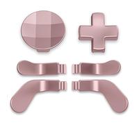 eXtremeRate 6 in 1 Metallic Rose Gold Magnetic Stainless Steel D-pads Replacement Back Paddles for Xbox Elite V1/V2 Controller, Direction Keys Back Buttons for Xbox Elite & Elite Series 2 Controller