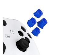 eXtremeRate ABXY Buttons for Xbox Core Wireless Controller, Two-Tone Carmine Blue & Clear Classic Symbols Action Buttons Replacement Prats for Xbox One S/X, Elite Series 2 Core & 1 Controller