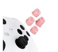 eXtremeRate ABXY Buttons for Xbox Core Wireless Controller, Two-Tone Carmine Pale Red & Clear Classic Symbols Action Buttons Replacement Prats for Xbox One S/X, Elite Series 2 Core & 1 Controller
