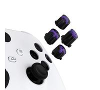 eXtremeRate ABXY Buttons for Xbox Series X & S Controller, Three-Tone Black & Clear with Purple Classic Symbols Action Keys Replacement Buttons for Xbox One S/X, Elite Series 2 & 1 Wireless Controller